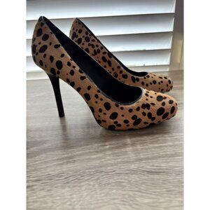 Tory Burch Cheetah Print Calf Hair Leather Heels 7M